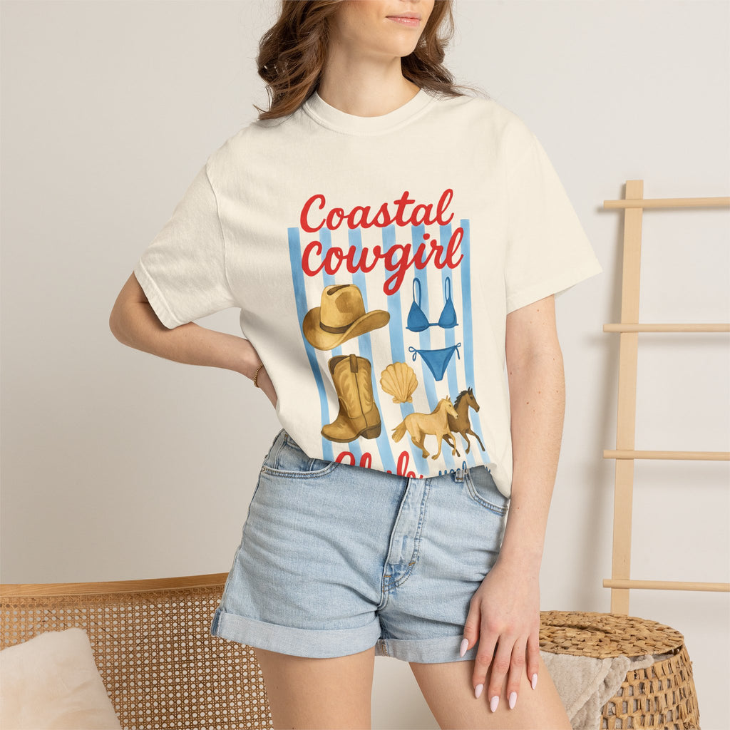 Coastal Cowgirl Unisex T-Shirt, Yeehaw Energy Tee, Fun Beachwear, Summer Vibes, Gift for Cowgirl Friends, Unique Coastal Style