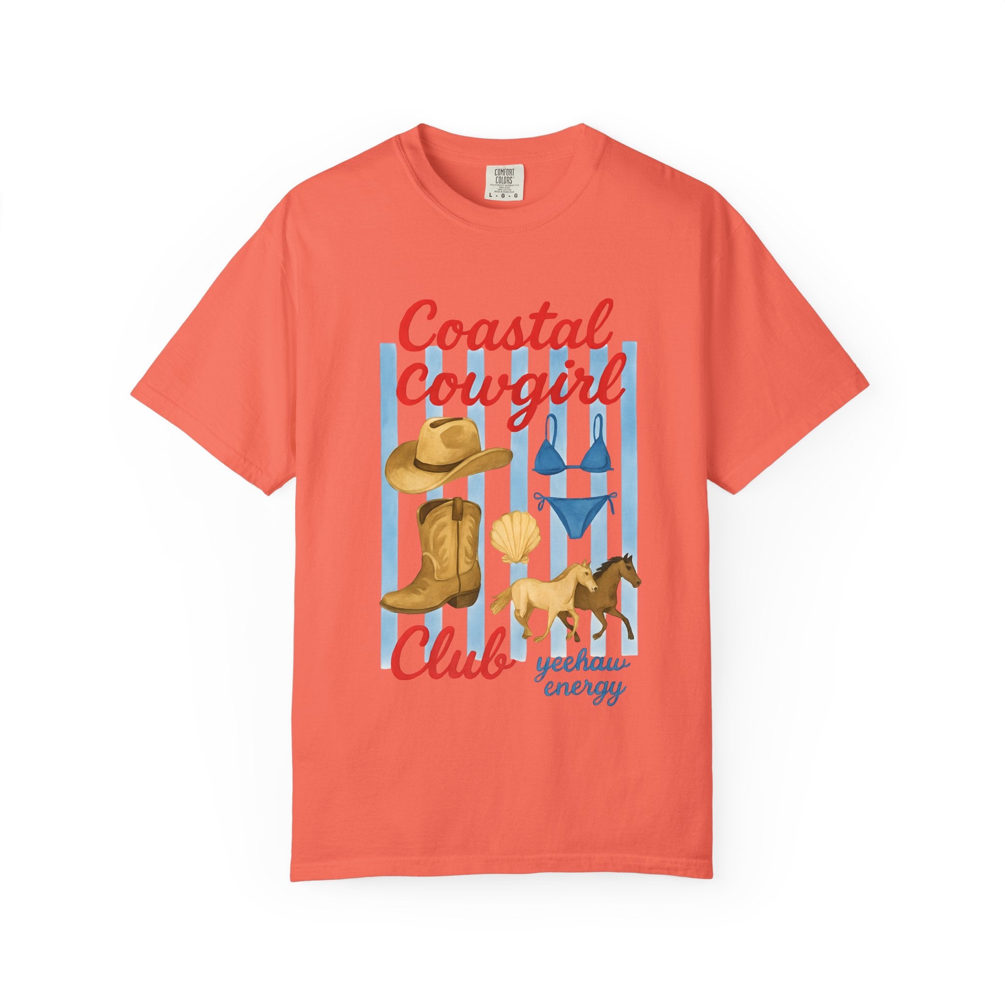 Coastal Cowgirl Unisex T-Shirt, Yeehaw Energy Tee, Fun Beachwear, Summer Vibes, Gift for Cowgirl Friends, Unique Coastal Style