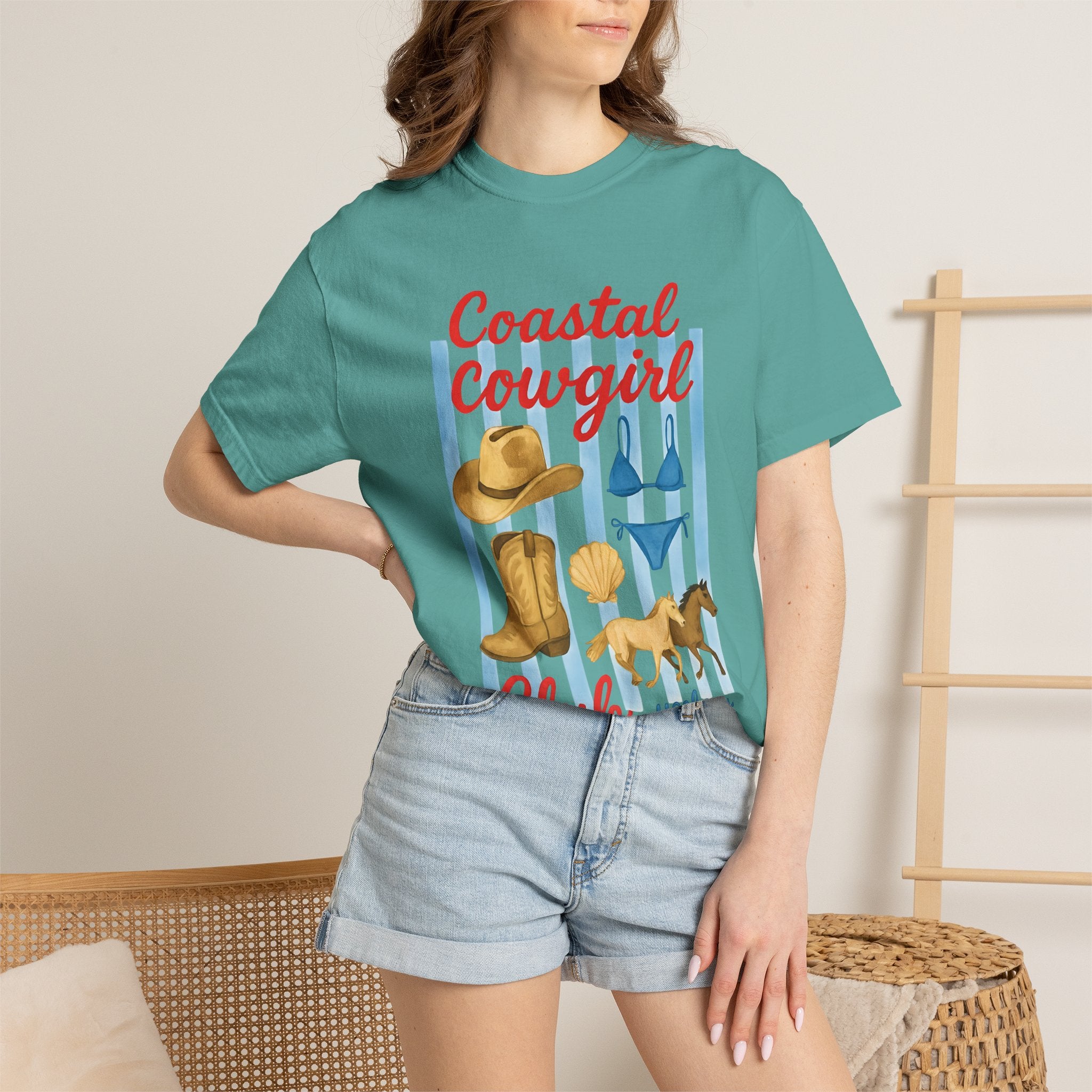 Coastal Cowgirl Unisex T-Shirt, Yeehaw Energy Tee, Fun Beachwear, Summer Vibes, Gift for Cowgirl Friends, Unique Coastal Style