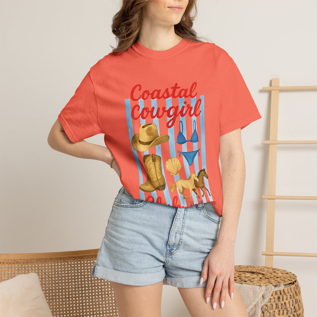Coastal Cowgirl Unisex T-Shirt, Yeehaw Energy Tee, Fun Beachwear, Summer Vibes, Gift for Cowgirl Friends, Unique Coastal Style