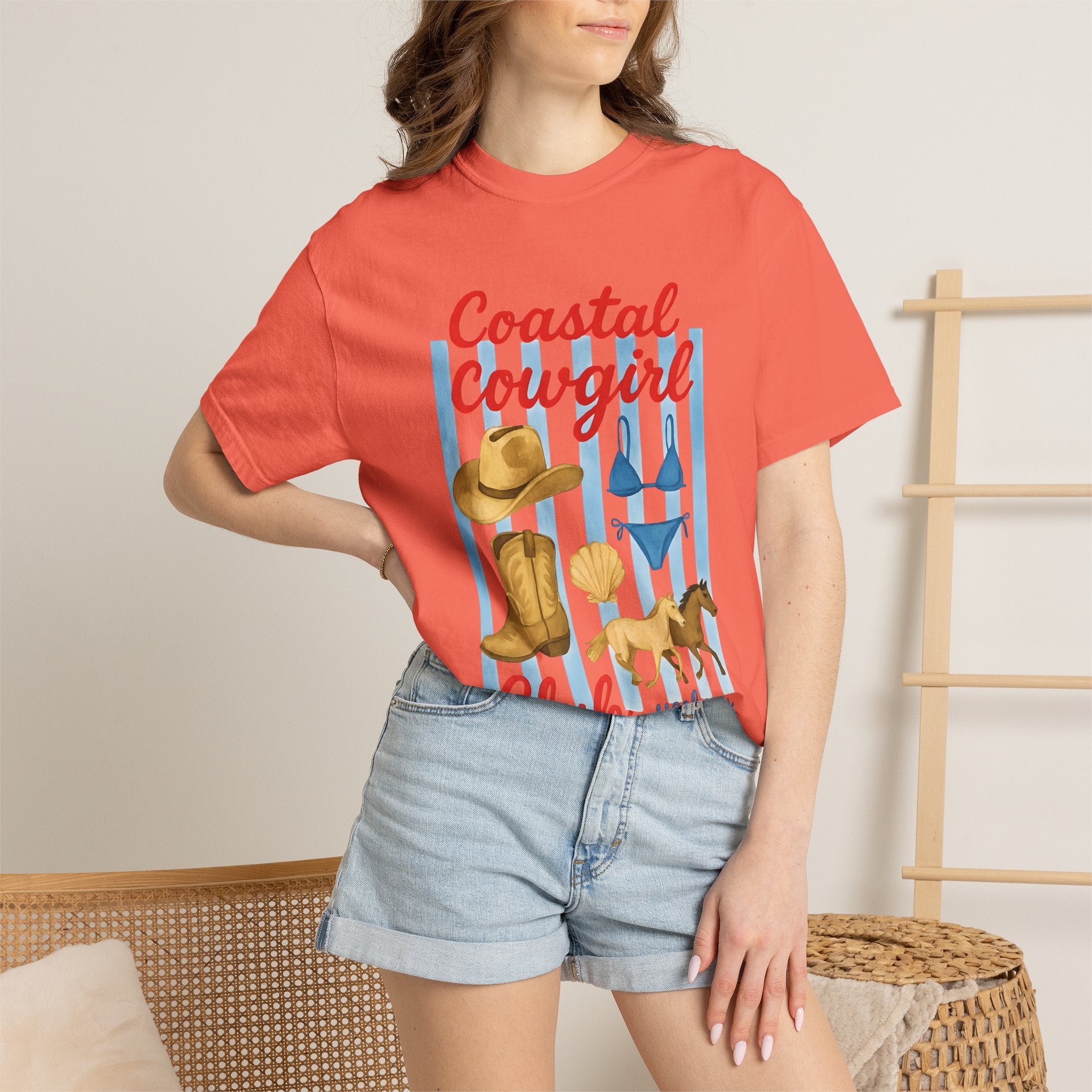 Coastal Cowgirl Unisex T-Shirt, Yeehaw Energy Tee, Fun Beachwear, Summer Vibes, Gift for Cowgirl Friends, Unique Coastal Style