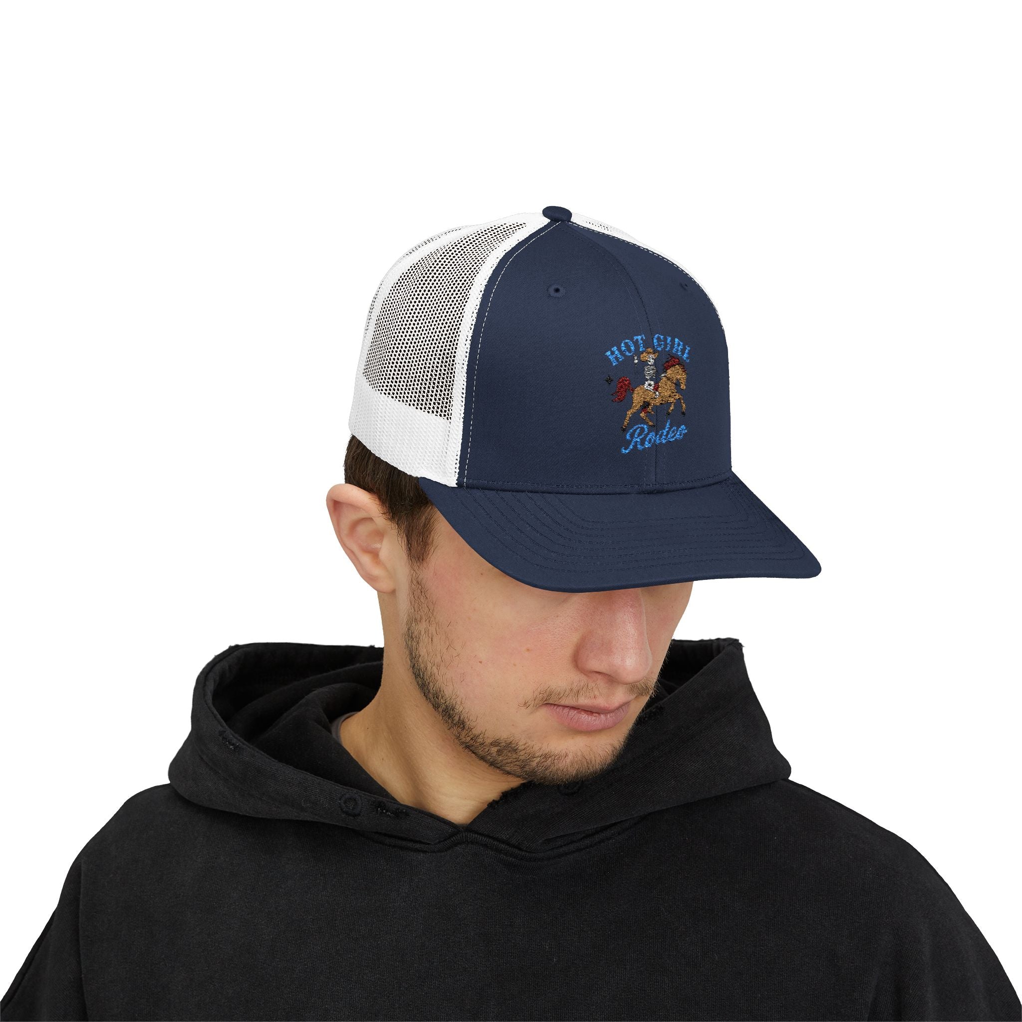 Rodeo Snapback Trucker Cap - Fun Outdoor Apparel, Gift for Rodeo Fans, Country Style Hat, Festival Accessory, Unique Cap for Horse Lovers