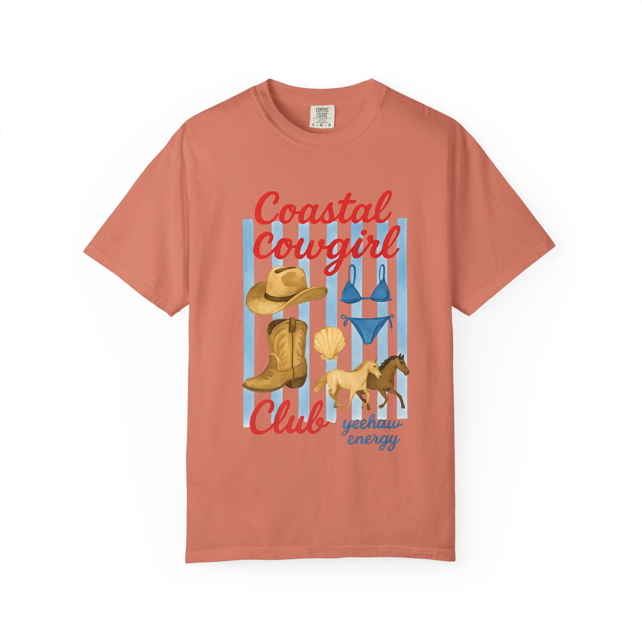 Coastal Cowgirl Unisex T-Shirt, Yeehaw Energy Tee, Fun Beachwear, Summer Vibes, Gift for Cowgirl Friends, Unique Coastal Style