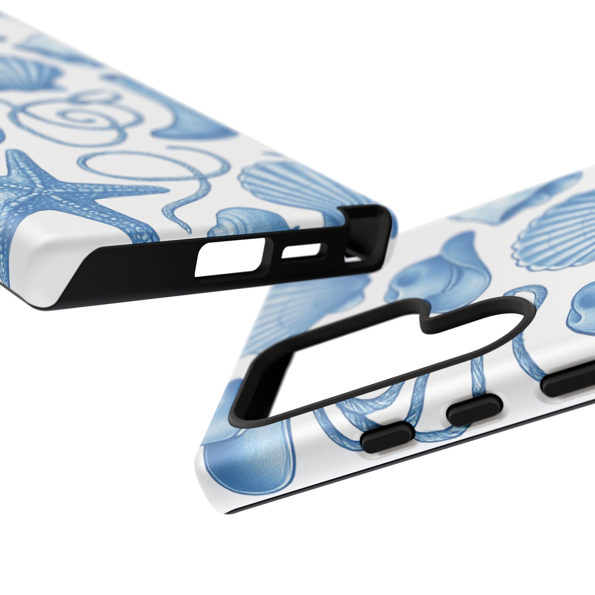 Blue Coastal Cowgirl Phone Case – Seashells, Boots & Beach Vibes
