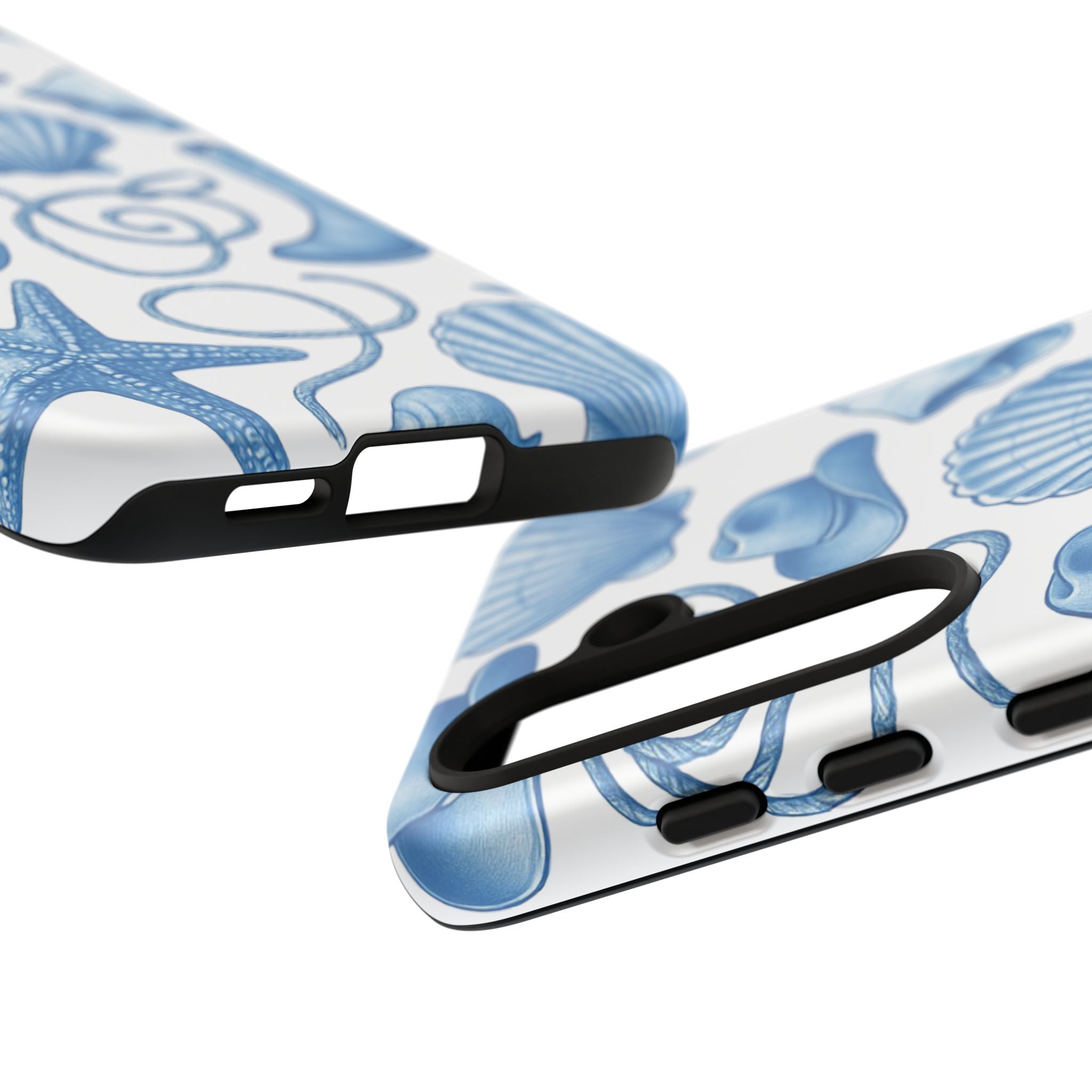 Blue Coastal Cowgirl Phone Case – Seashells, Boots & Beach Vibes