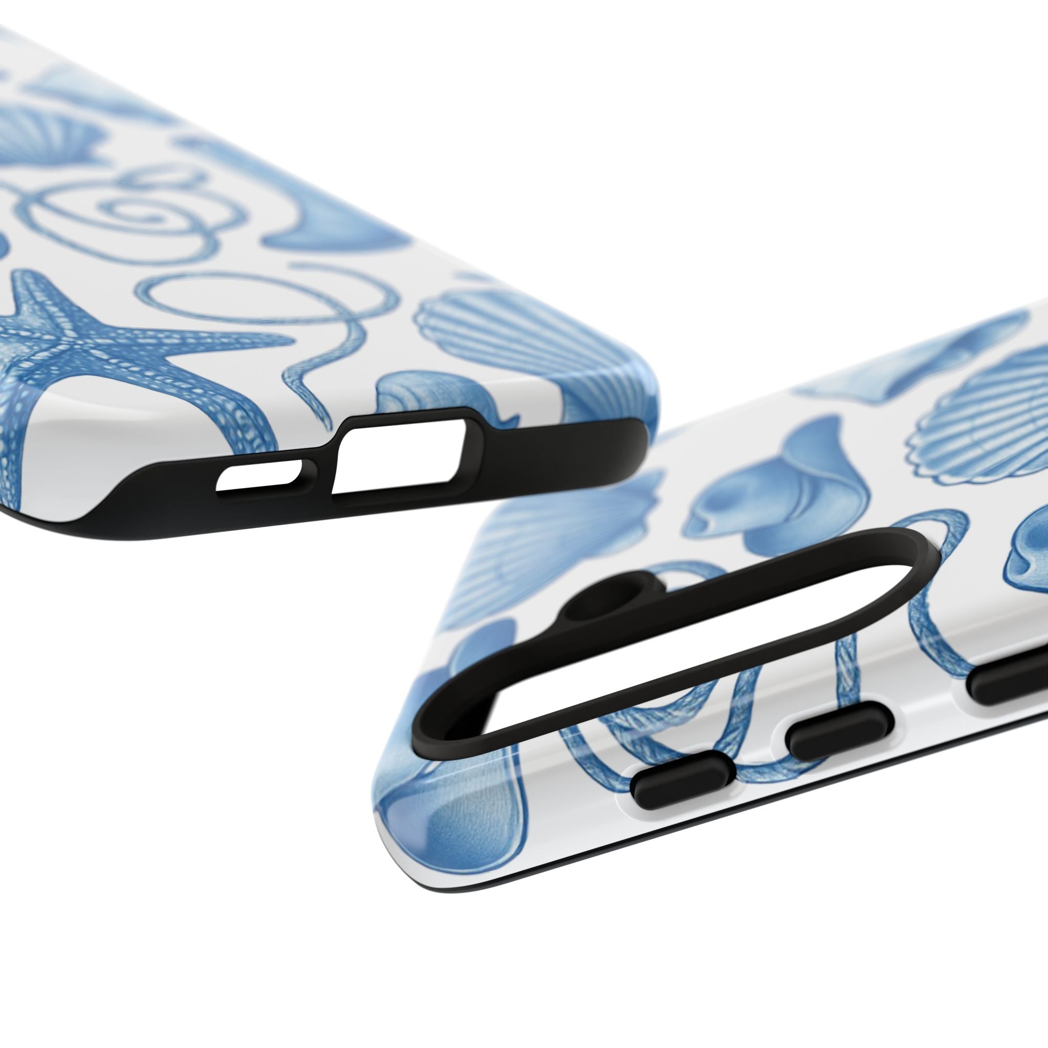 Blue Coastal Cowgirl Phone Case – Seashells, Boots & Beach Vibes