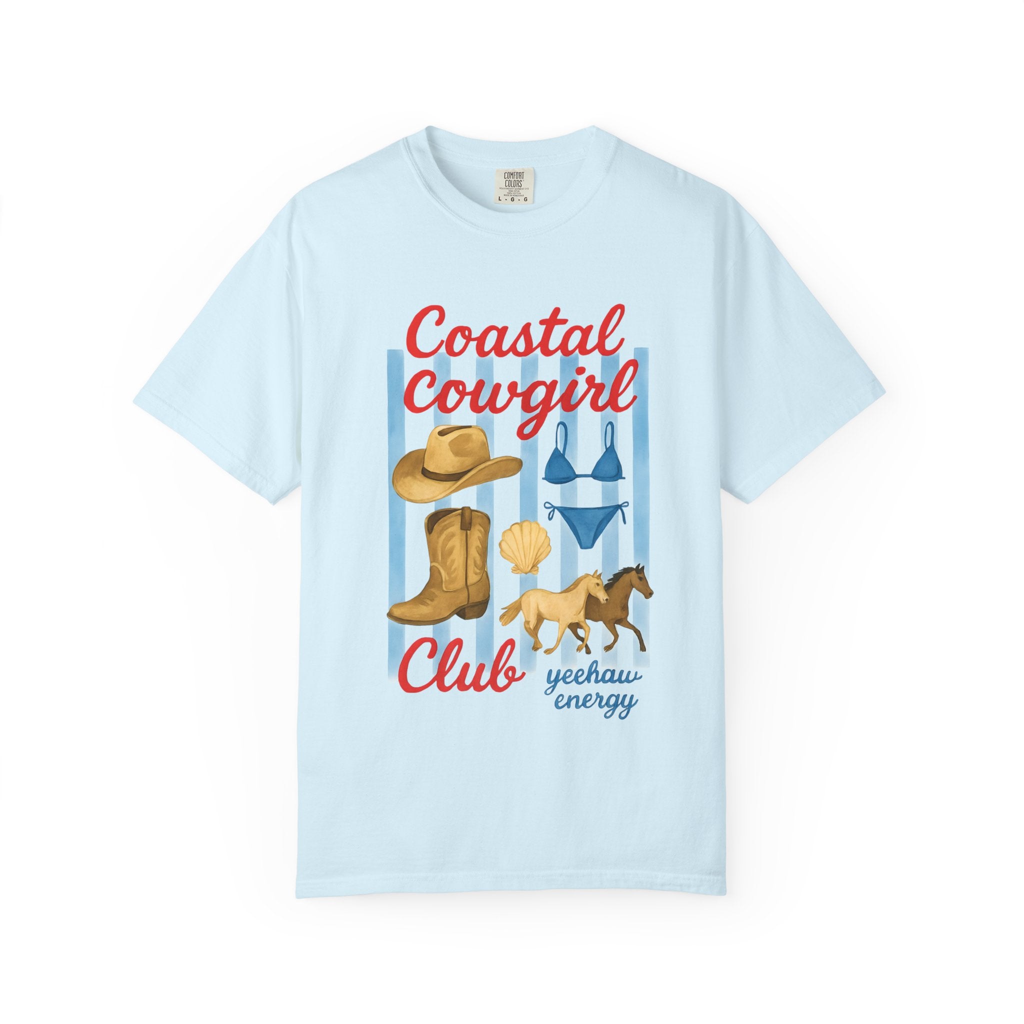 Coastal Cowgirl Unisex T-Shirt, Yeehaw Energy Tee, Fun Beachwear, Summer Vibes, Gift for Cowgirl Friends, Unique Coastal Style