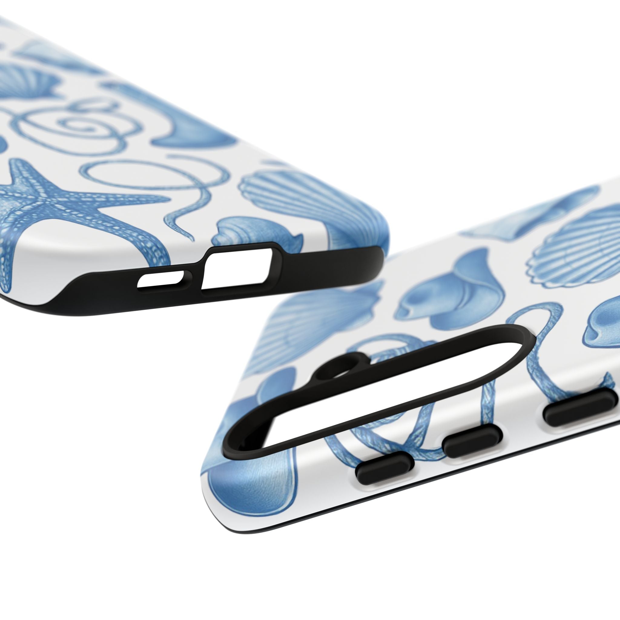 Blue Coastal Cowgirl Phone Case – Seashells, Boots & Beach Vibes