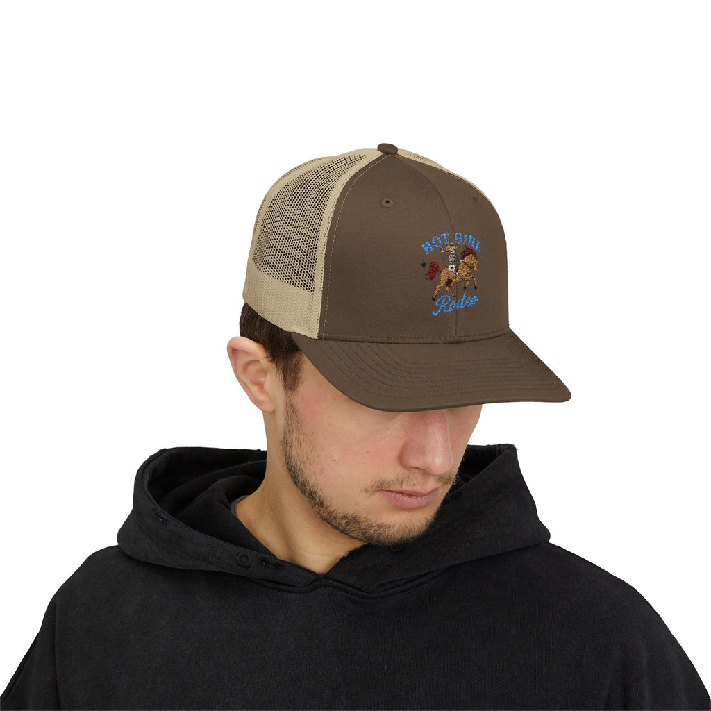 Rodeo Snapback Trucker Cap - Fun Outdoor Apparel, Gift for Rodeo Fans, Country Style Hat, Festival Accessory, Unique Cap for Horse Lovers