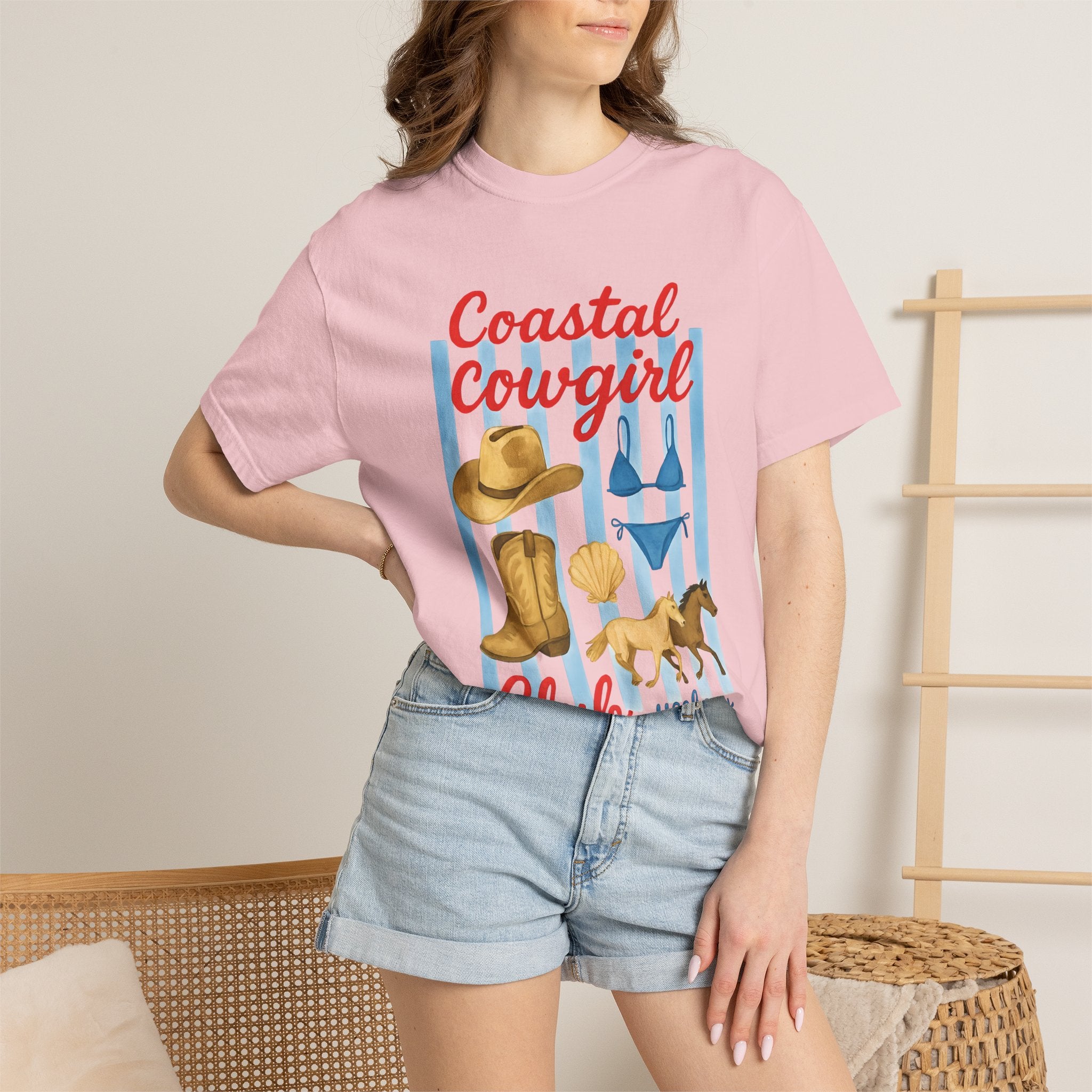 Coastal Cowgirl Unisex T-Shirt, Yeehaw Energy Tee, Fun Beachwear, Summer Vibes, Gift for Cowgirl Friends, Unique Coastal Style