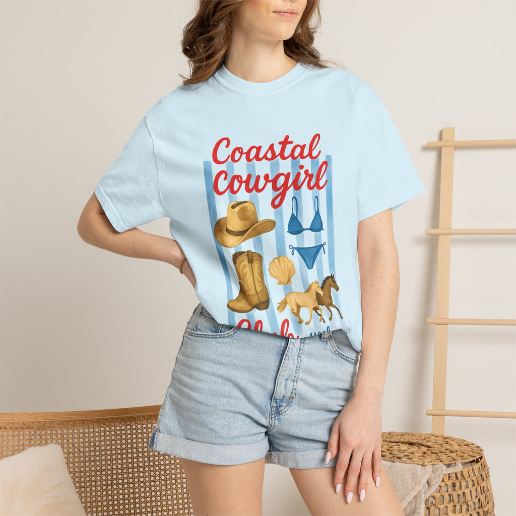 Coastal Cowgirl Unisex T-Shirt, Yeehaw Energy Tee, Fun Beachwear, Summer Vibes, Gift for Cowgirl Friends, Unique Coastal Style