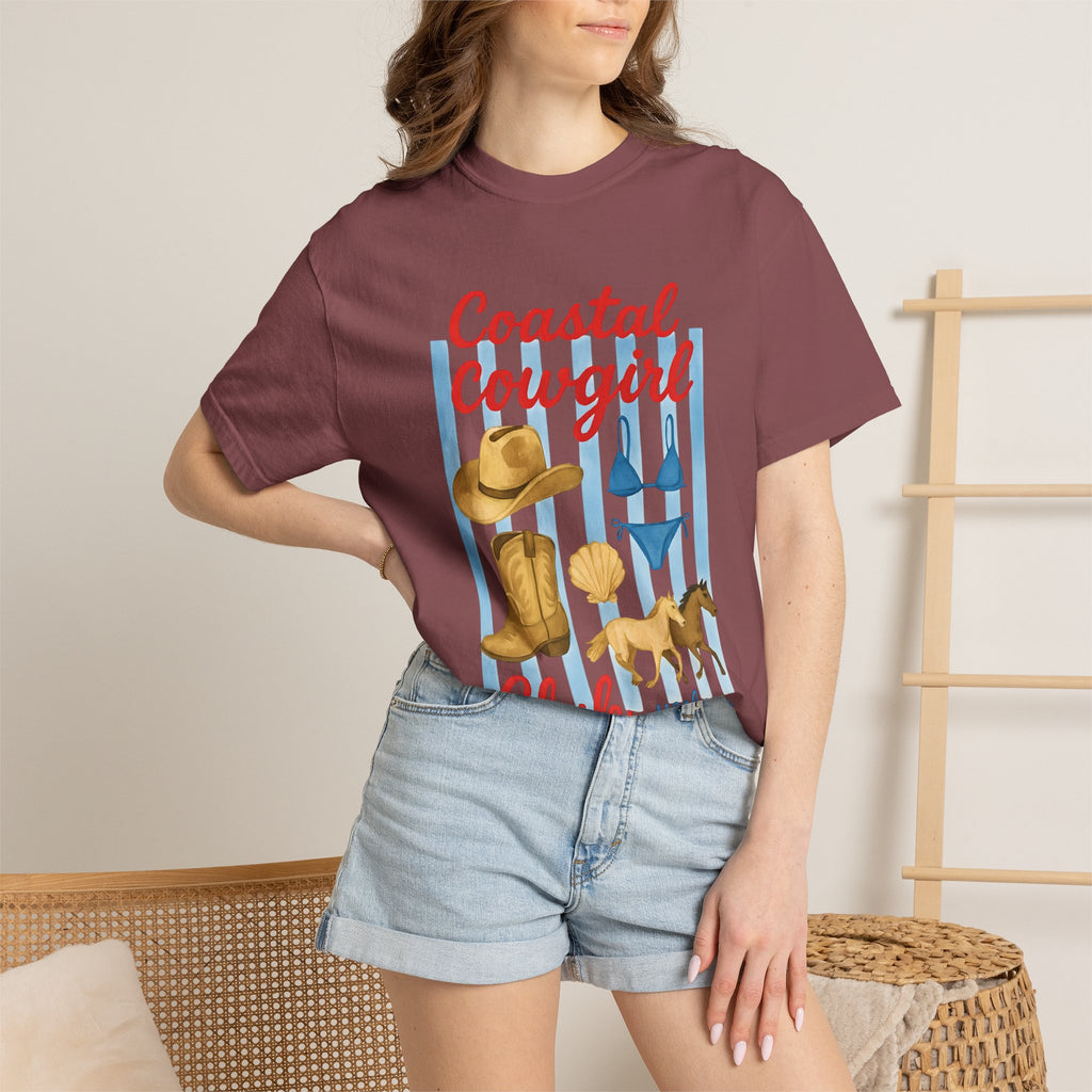 Coastal Cowgirl Unisex T-Shirt, Yeehaw Energy Tee, Fun Beachwear, Summer Vibes, Gift for Cowgirl Friends, Unique Coastal Style