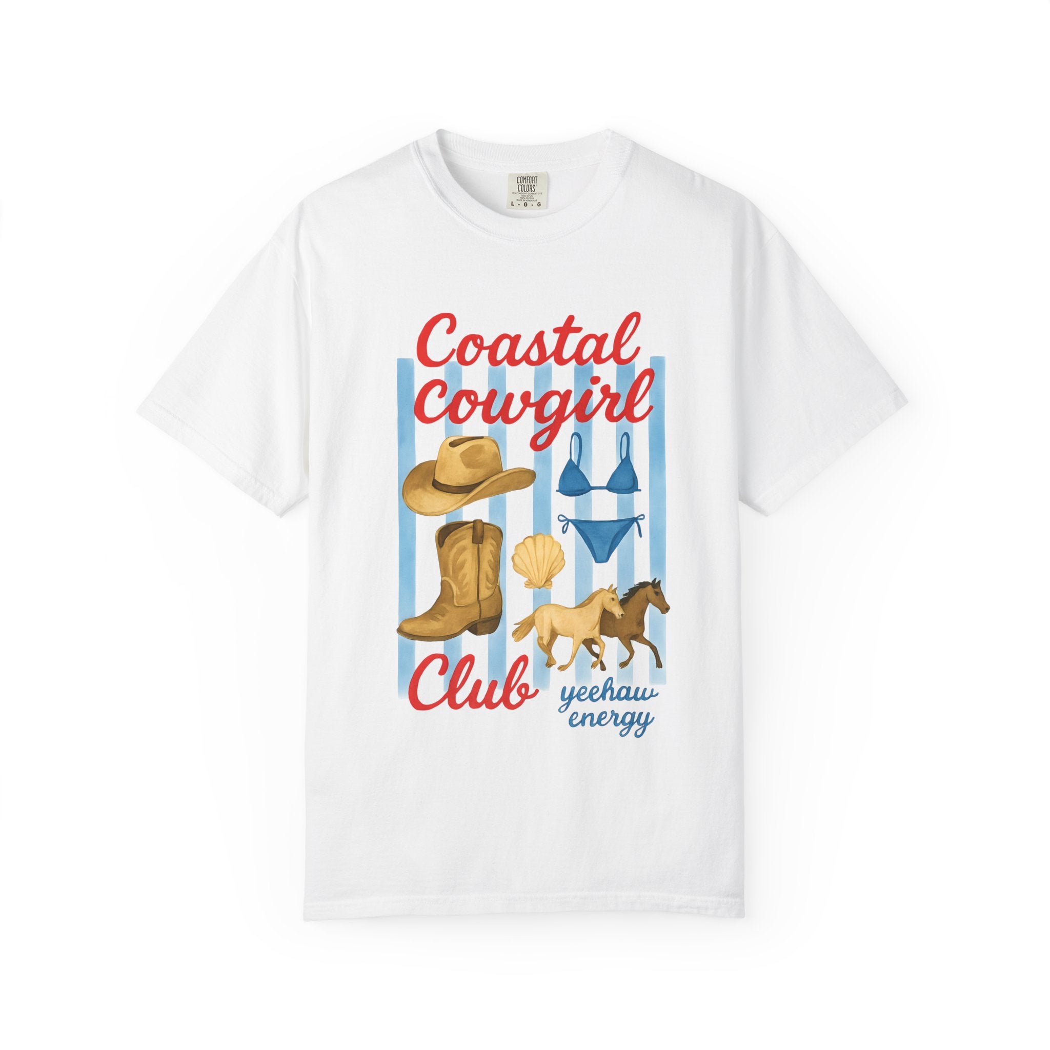 Coastal Cowgirl Unisex T-Shirt, Yeehaw Energy Tee, Fun Beachwear, Summer Vibes, Gift for Cowgirl Friends, Unique Coastal Style
