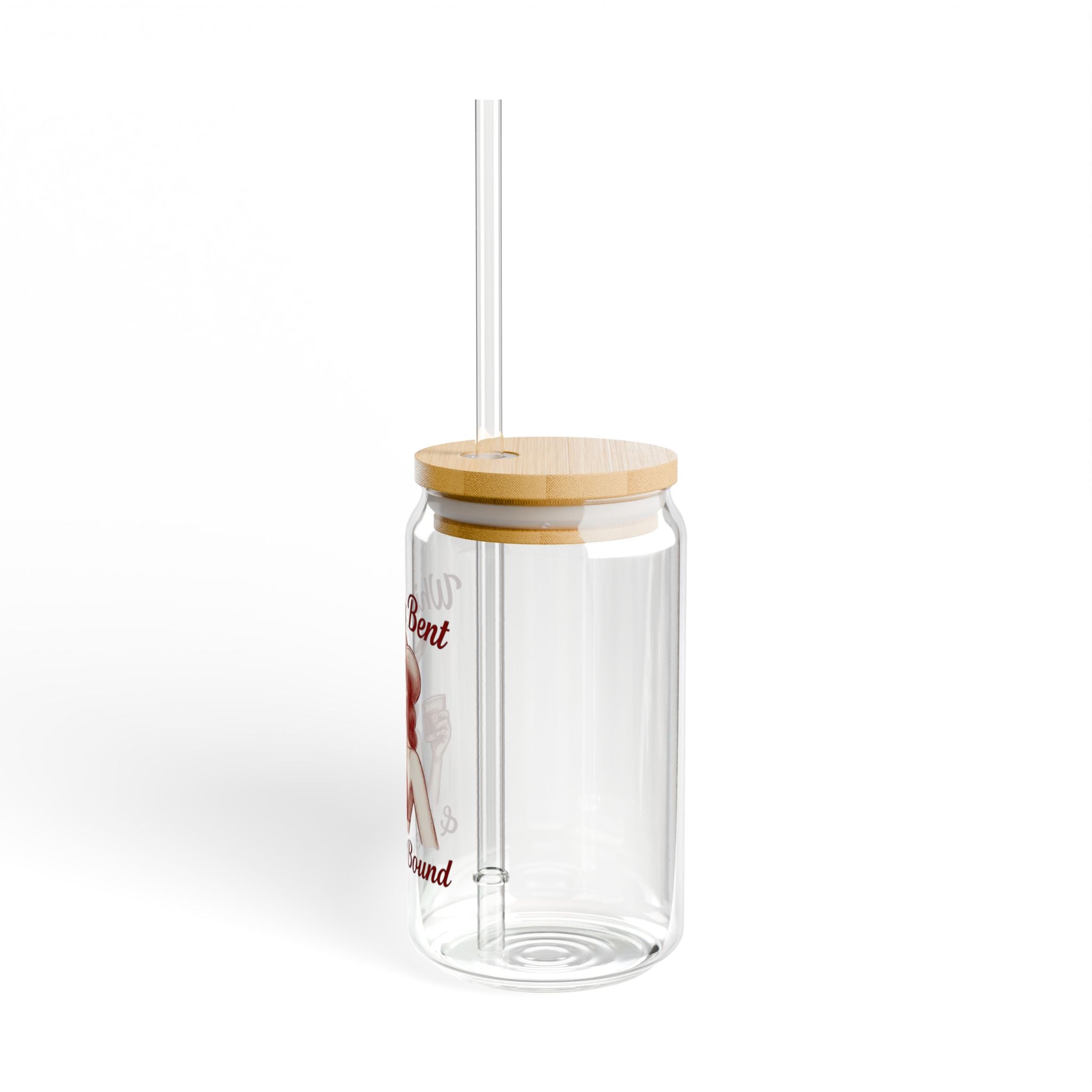 Whiskey Bent & Beach Bound Sipper Glass, 16oz | Fun Summer Beverage Storage, Perfect for Parties, Beach Trips, Gifts for Her, Outdoor Fun