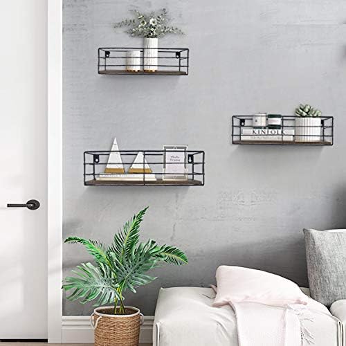 Stylish Floating Shelves Set of 3 - Perfect Wall-Mounted Storage for Any Room in Your Home