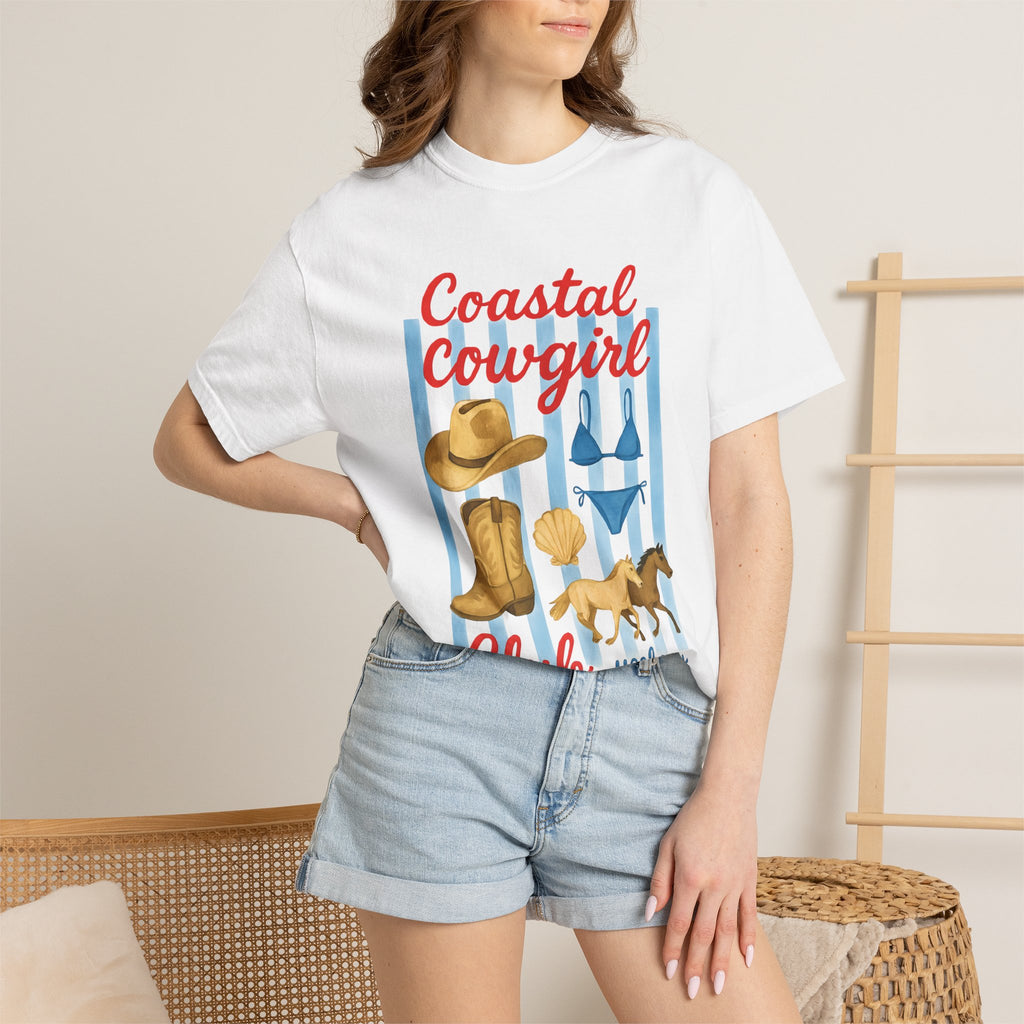 Coastal Cowgirl Unisex T-Shirt, Yeehaw Energy Tee, Fun Beachwear, Summer Vibes, Gift for Cowgirl Friends, Unique Coastal Style