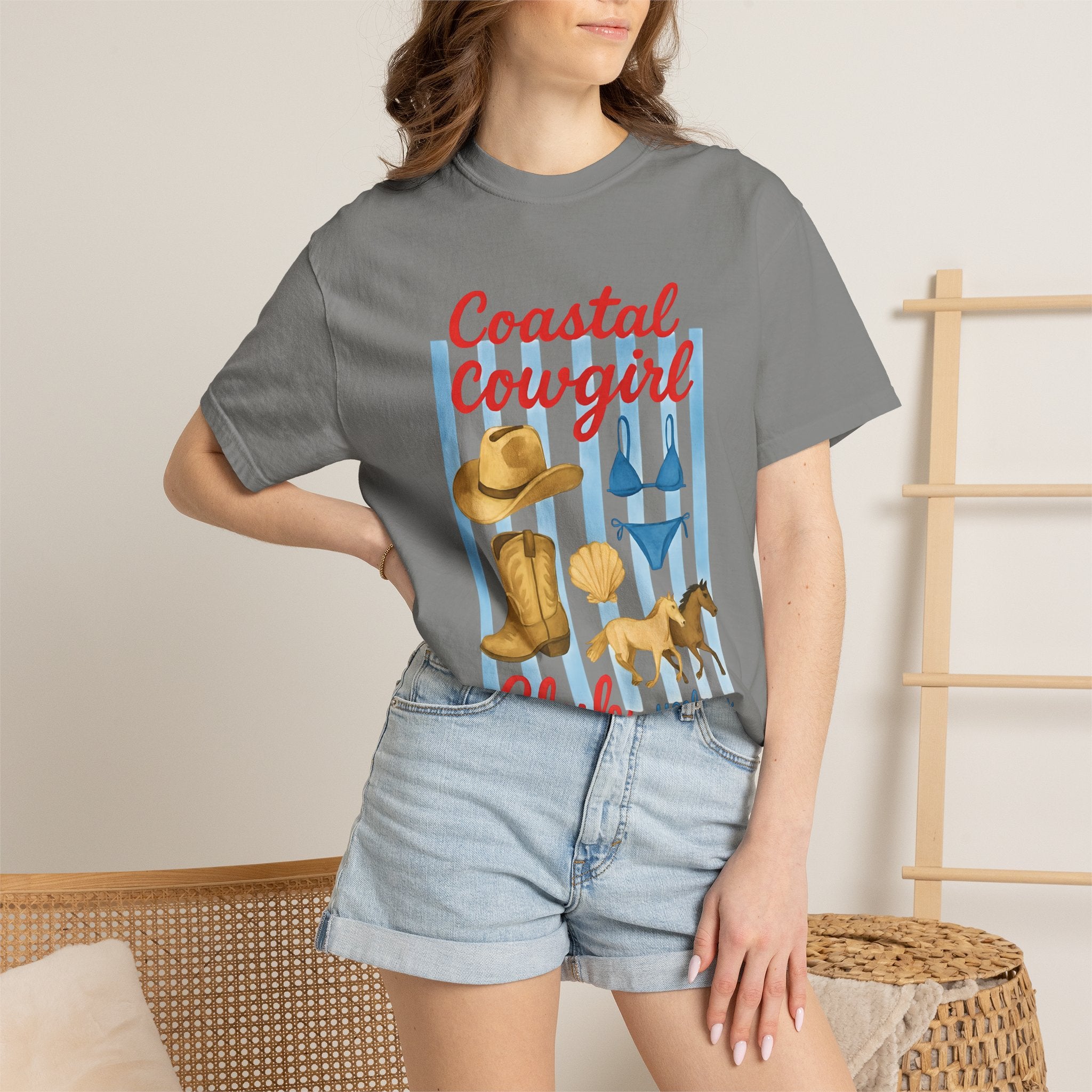 Coastal Cowgirl Unisex T-Shirt, Yeehaw Energy Tee, Fun Beachwear, Summer Vibes, Gift for Cowgirl Friends, Unique Coastal Style