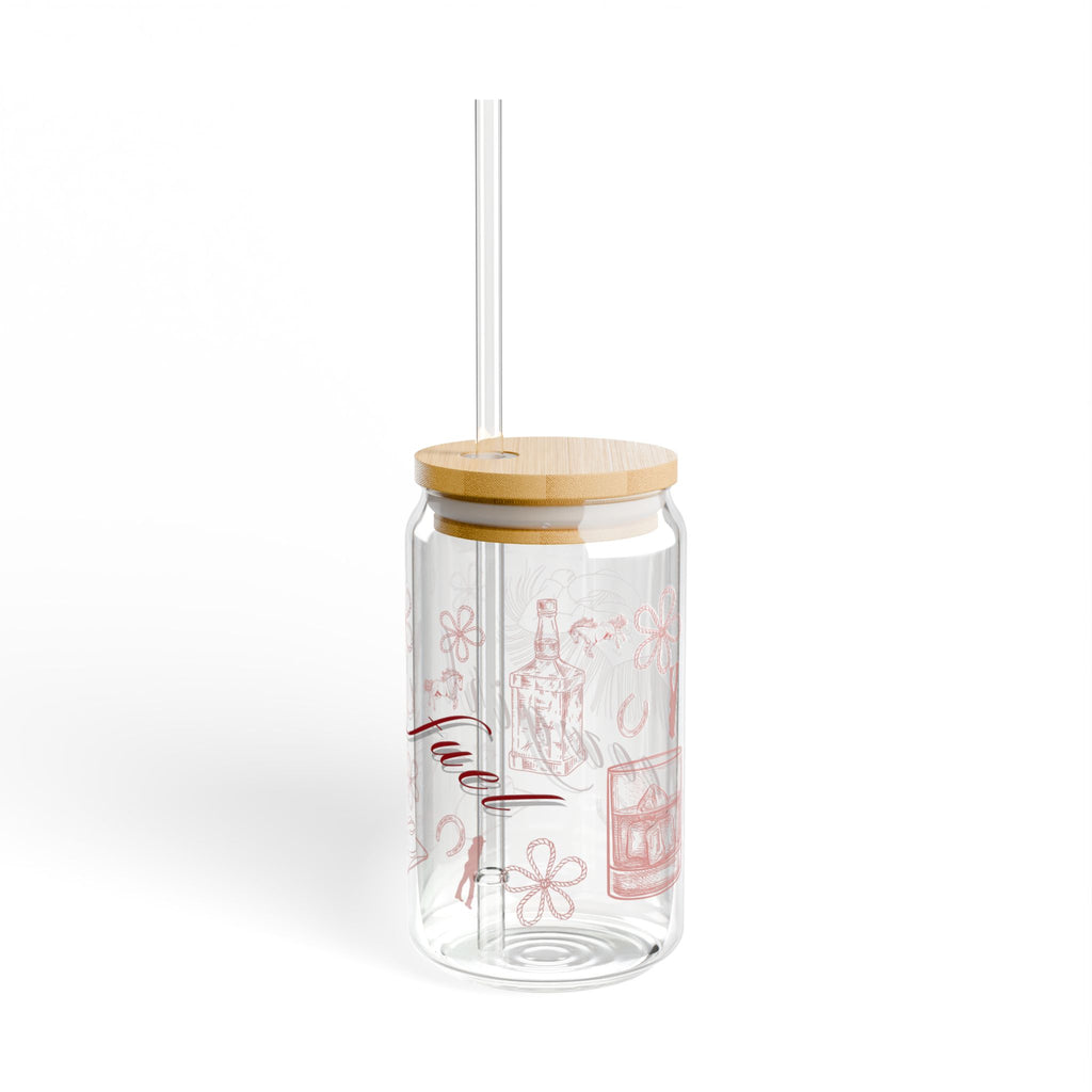16oz Sipper Glass with Cowgirl Design, Fun Drinkware, Cute Gift for Cowgirls, Summer Parties, Outdoor Events, Eco-Friendly Beverage [...]