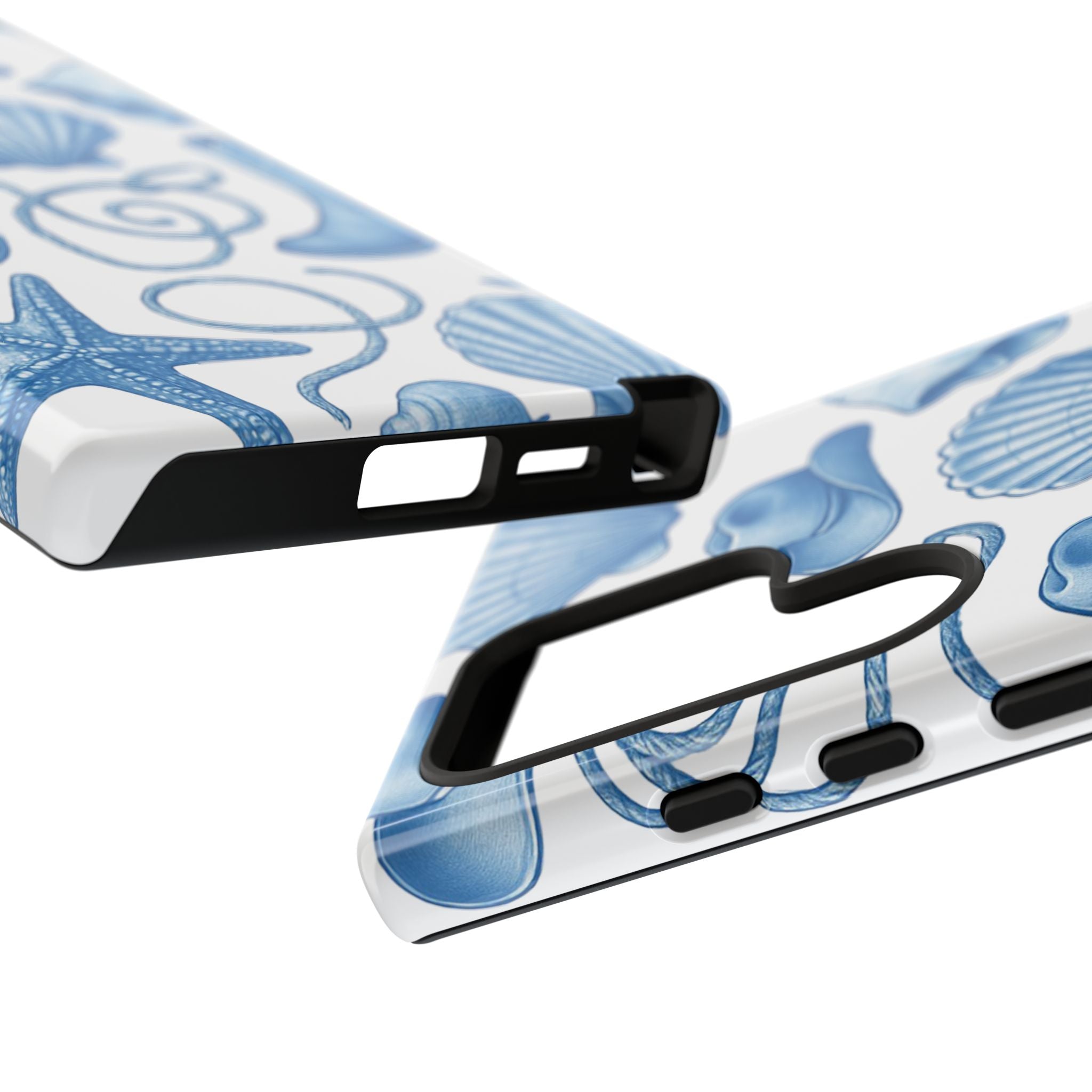 Blue Coastal Cowgirl Phone Case – Seashells, Boots & Beach Vibes