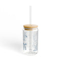 Stylish Glass Sipper with Bamboo Lid, Eco-Friendly Drinking Jar, Perfect for Parties, Weddings, and Home Decor, Reusable Beverage Container