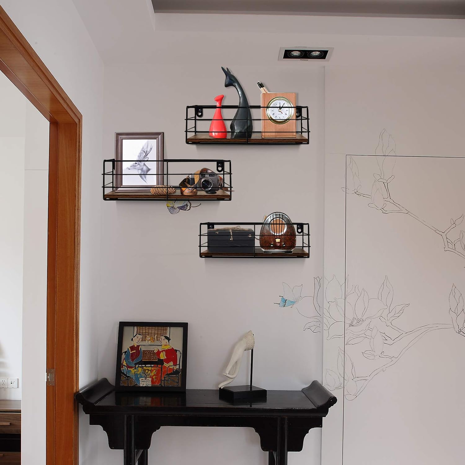 Stylish Floating Shelves Set of 3 - Perfect Wall-Mounted Storage for Any Room in Your Home