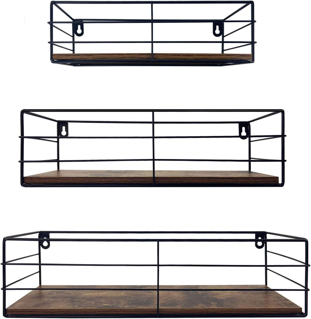 Stylish Floating Shelves Set of 3 - Perfect Wall-Mounted Storage for Any Room in Your Home