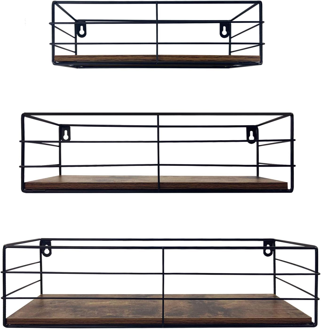 Stylish Floating Shelves Set of 3 - Perfect Wall-Mounted Storage for Any Room in Your Home