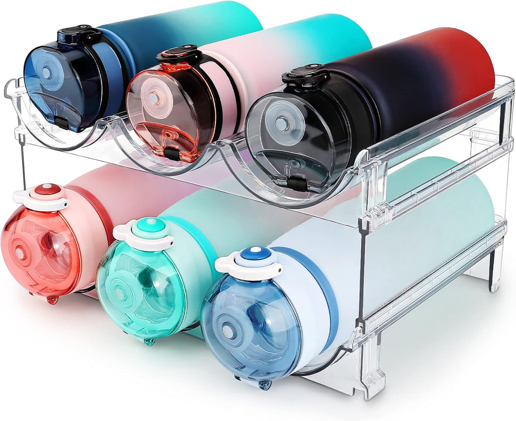 Maximize Your Space with Our Stackable Water Bottle Organizer – 2 Pack for Effortless Storage!