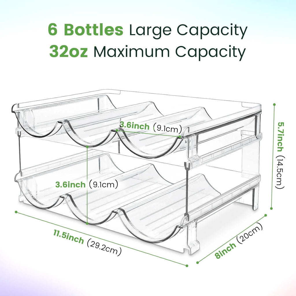 Maximize Your Space with Our Stackable Water Bottle Organizer – 2 Pack for Effortless Storage!