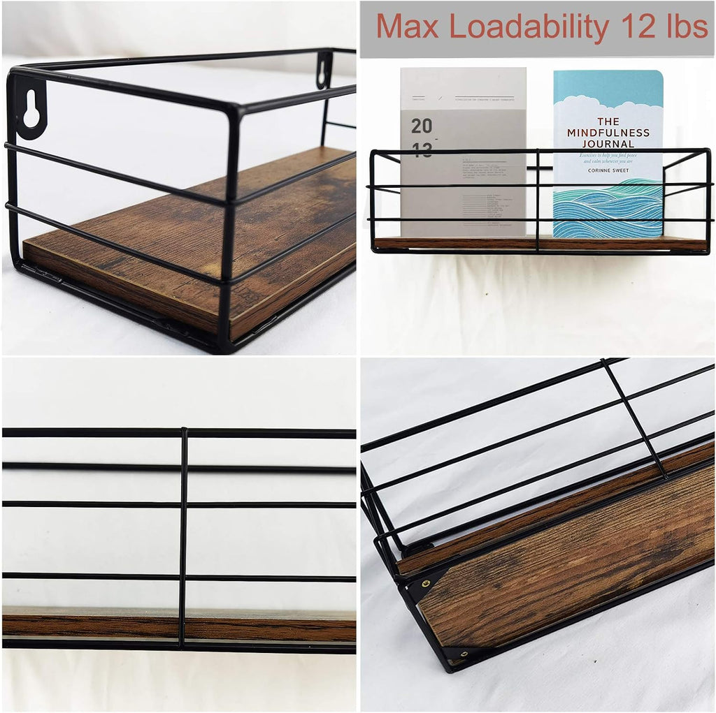 Stylish Floating Shelves Set of 3 - Perfect Wall-Mounted Storage for Any Room in Your Home