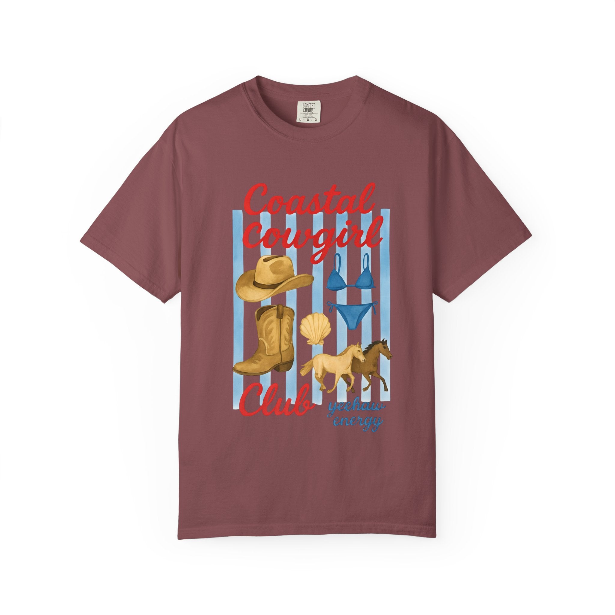 Coastal Cowgirl Unisex T-Shirt, Yeehaw Energy Tee, Fun Beachwear, Summer Vibes, Gift for Cowgirl Friends, Unique Coastal Style