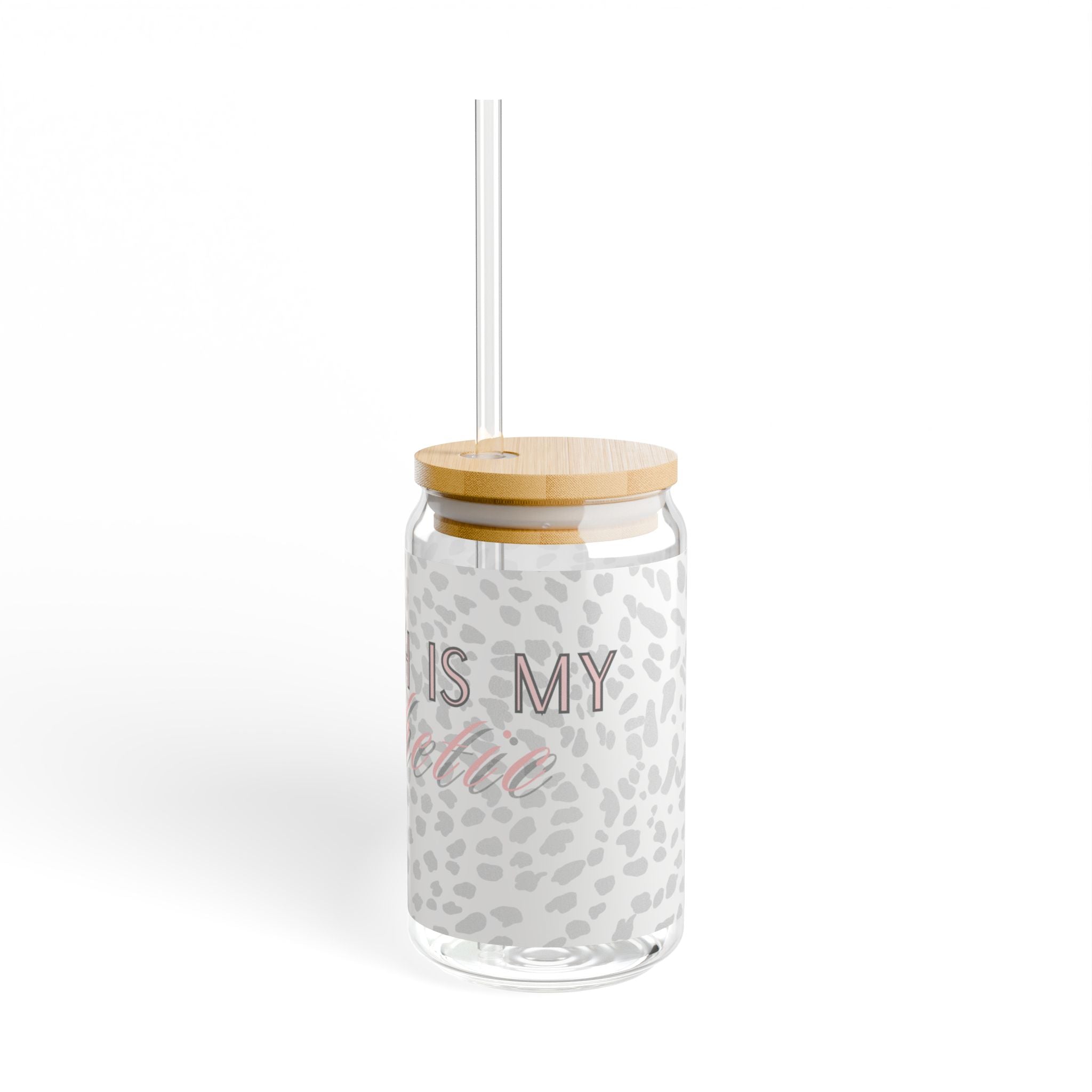 Stylish Cheetah Sipper Glass, 16oz Water Bottle, Trendy Drinkware, Cute Gift for Animal Lovers, Reusable Straw, Summer Party Essential