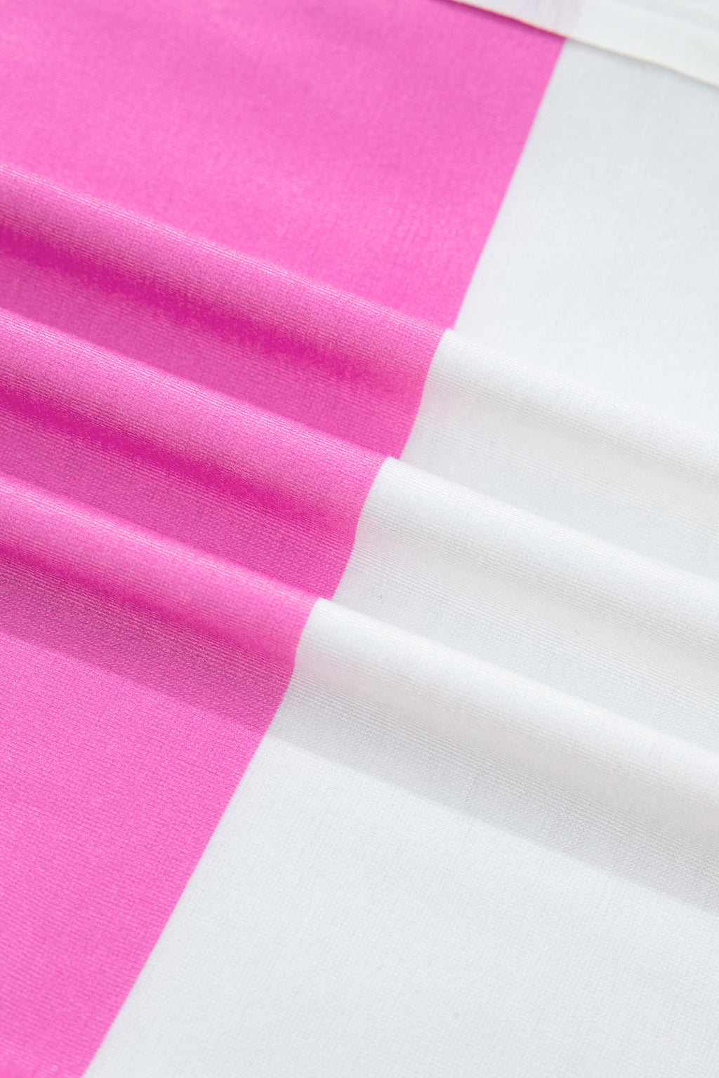 Rose Stripe Colorblock Trim Polo Tee Drawstring Mini Skirt 2pcs Set